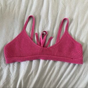Pink Knit Bralette
